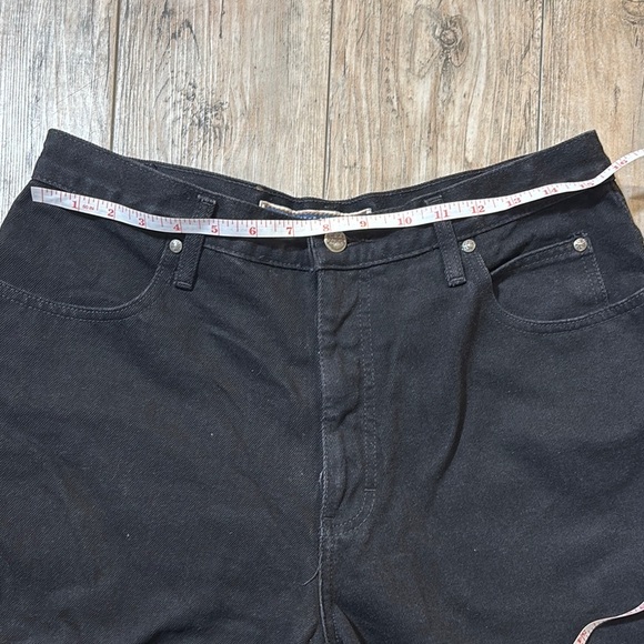 Harley-Davidson Biker Blues Black Denim Jeans Size 16 - Picture 11 of 12